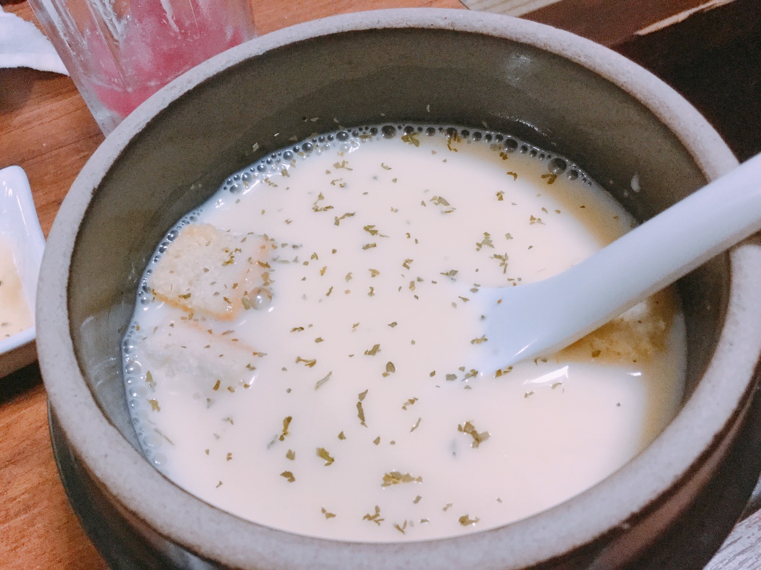 豆乳で作ったコーンポタージュ